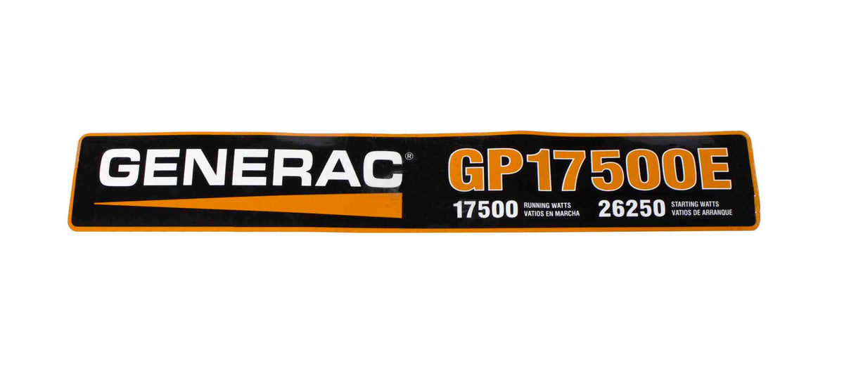 Generac Generator Part 0H0681A DECAL, GP17500E FUEL TANK Gen